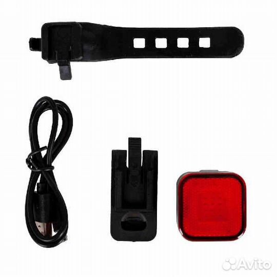 Фонарь задний STG BC-TL5481, 30 lm, 350mAh, USB, черный