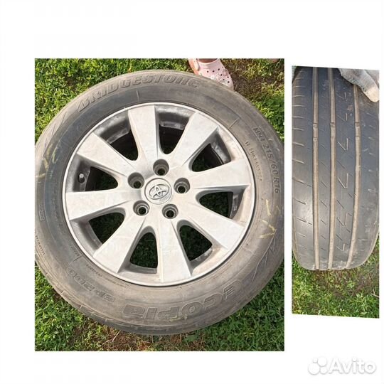 Диски на toyota camry r16 с рез.Bridgestone ecopia