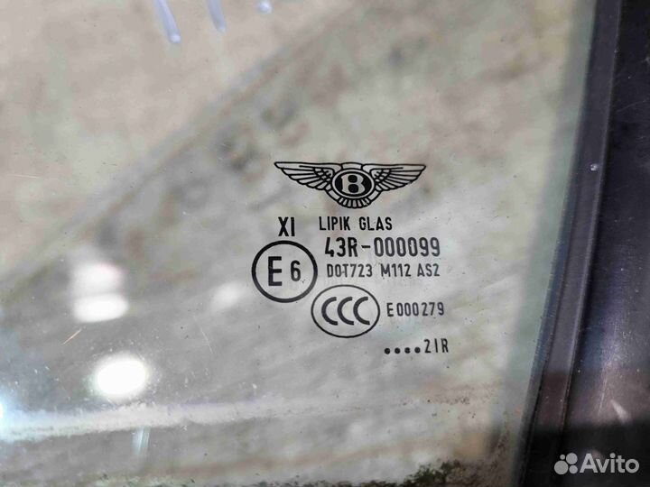 Форточка задняя левая Bentley Continental GT 2