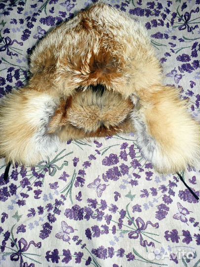 Шапка унисекс мех лиса 50-52