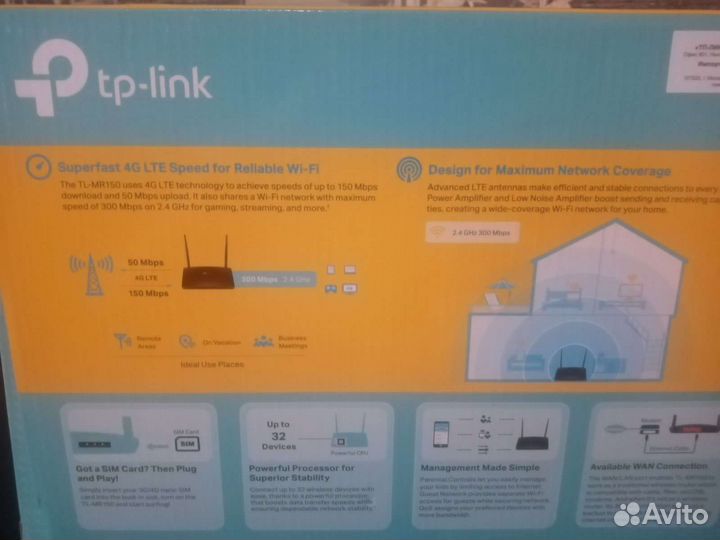Wifi роутер с сим картой tp-link tl-mr150