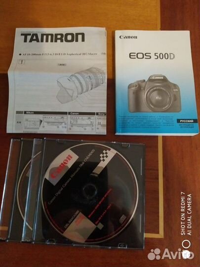 Зеркальный фотоаппарат canon с объективом Tamron