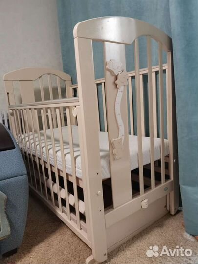 Детская кроватка можга с поперечным маятником
