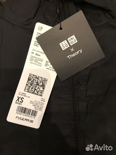 Uniqlo+Theory XS и L новая ветровка дождевик