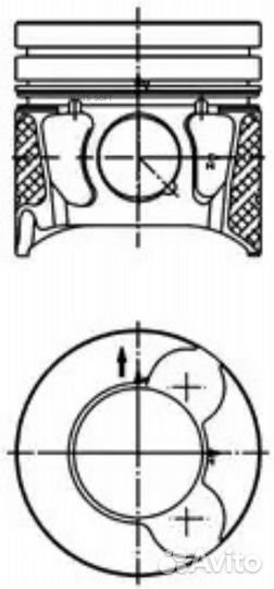 Kolbenschmidt 99700600 Поршень dm.85.00x3.5x2x3 ST