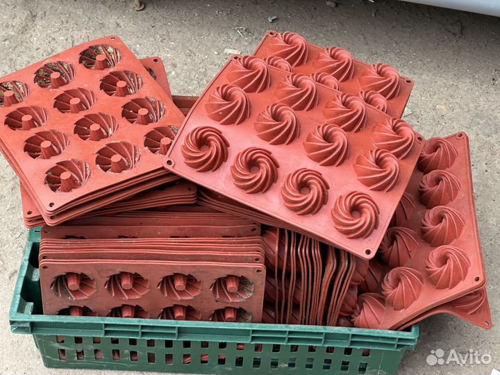 Форма силиконовая красная 32/24.5/3 12 печений