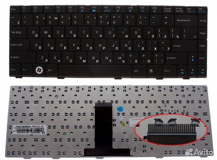 Клавиатура для ноутбука Asus F80 черная