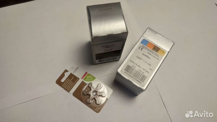 Батарейки для слуховых аппаратов 312 новые 60 штук