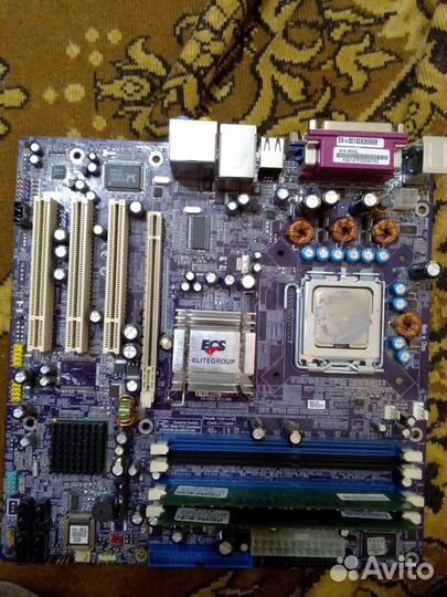 Материнская плата с процессором, сокет LGA 775