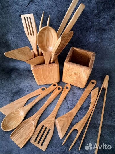 Кухонный набор ручной работы из ясеня