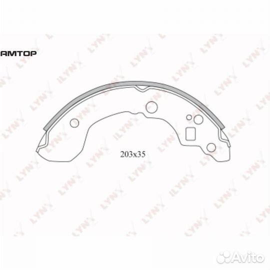 Lynxauto BS5710 Колодки тормозные барабанные зад