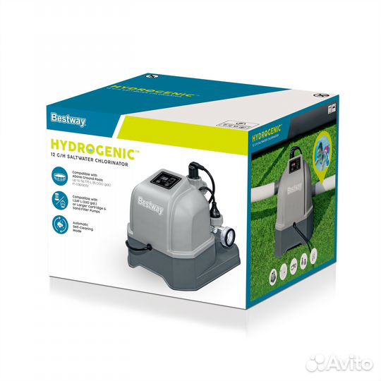 Хлоргенератор для бассейнов до 56,775 л, с таймеро