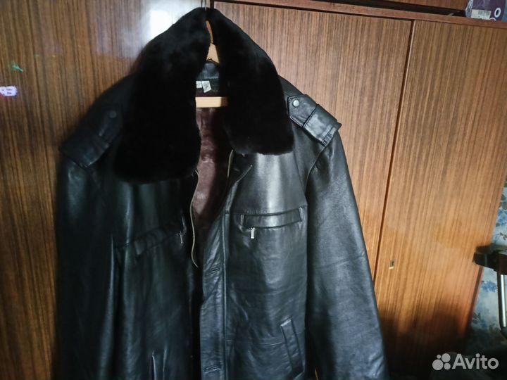 Куртка кожаная зимняя мвд