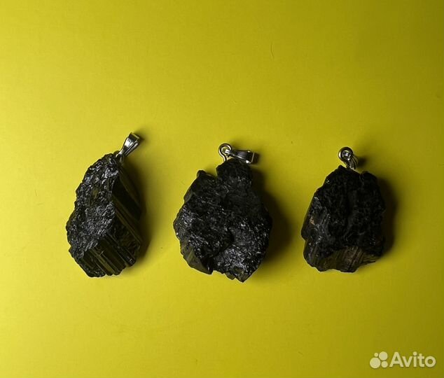 Подвески с натуральным камнем Турмалин