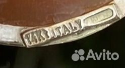 Золотая брошь -кулон 585 Италия три грации