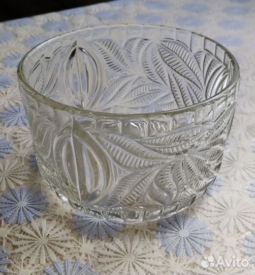 Ваза прозрачное стекло СССР