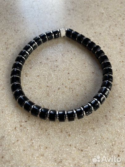 Браслет из черного агата
