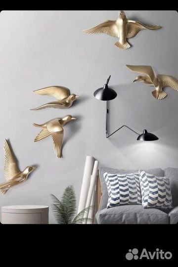 Декор птички на стену