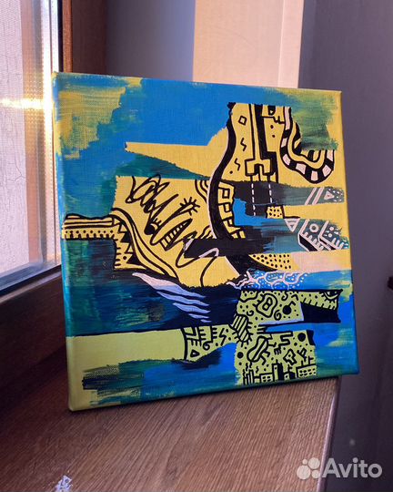 Картина акрилом абстракция