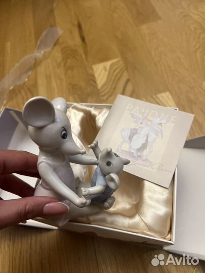 Фарфоровые статуэтки pavone мышки, мышка павоне