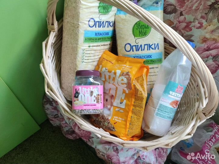 Корм опилки песок для грызунов