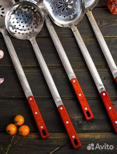 Шумовка и половник для казана