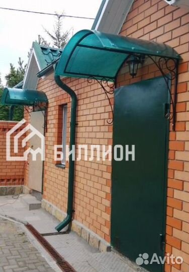 Козырек кованный над входной группой №1