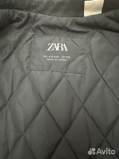 Кожаная куртка детская 110 см