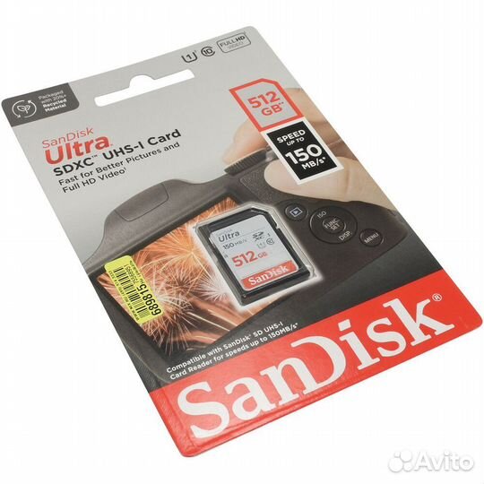 Карта памяти SecureDigital 512Gb Sandisk #394290