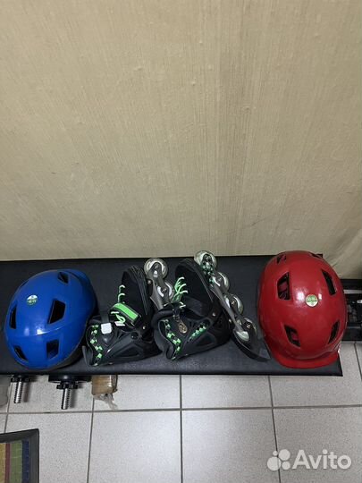 Раздвижные ролики 31-34+шлем 53-55