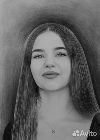 Портрет по фото на заказ (чб)