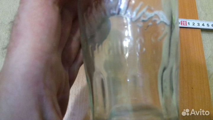 Бутылка стеклянная старинная 1920г