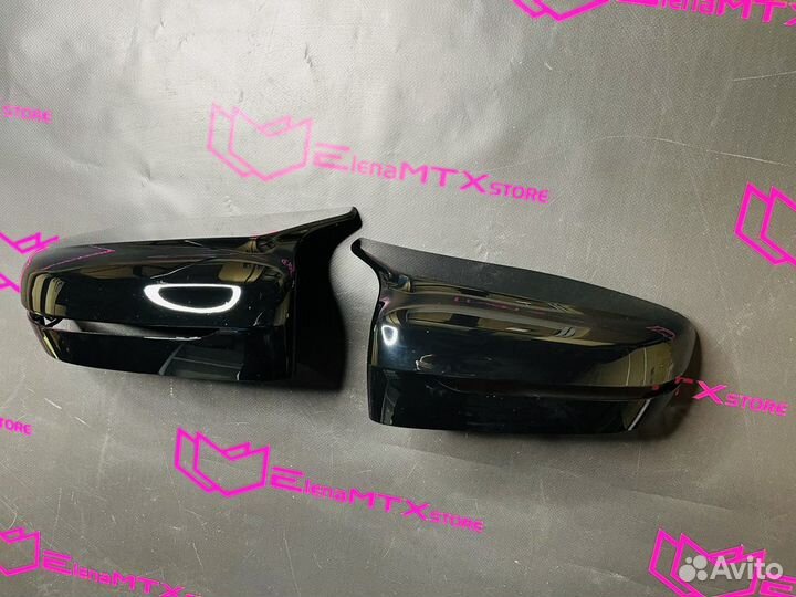 Накладки на зеркала BMW G20 черный глянец