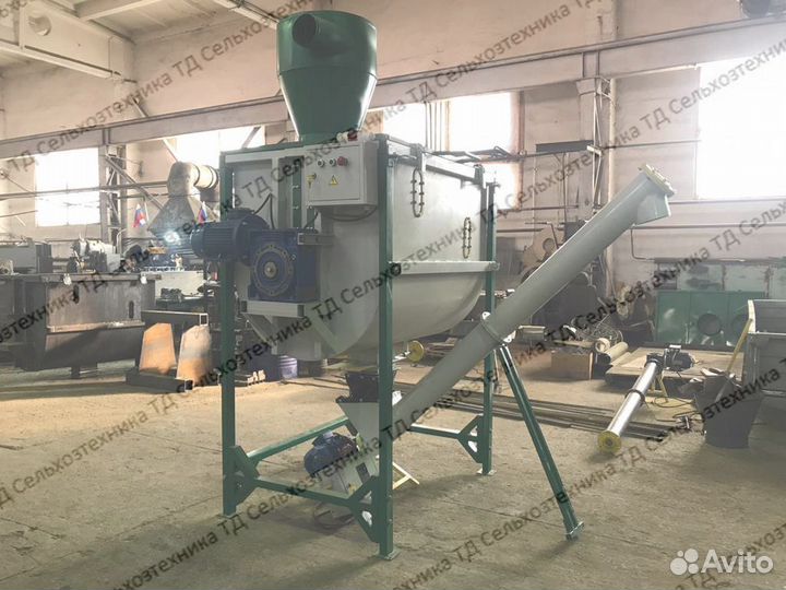 Смеситель шнековый горизонтальный