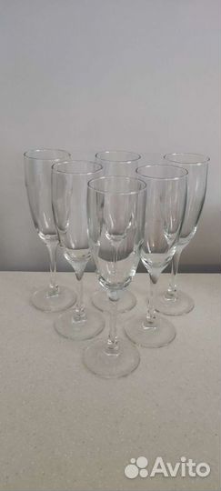 Бокалы, стекло, новые (цена за 6шт)