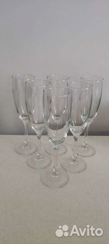 Бокалы, стекло, новые (цена за 6шт)