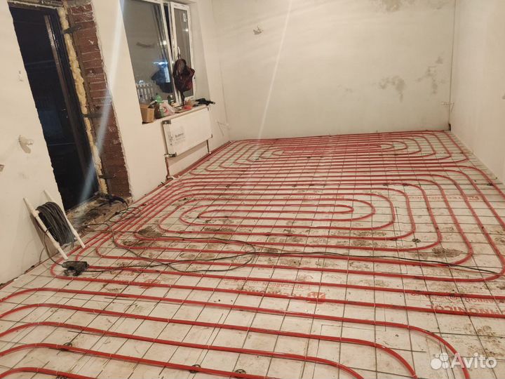 Монтаж отопительных систем, теплые полы, водоснабж