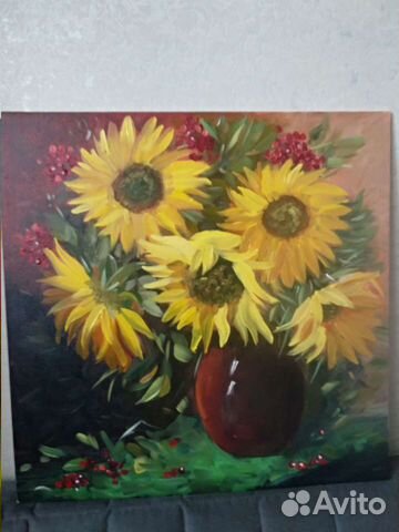 Картина масло подсолнухи