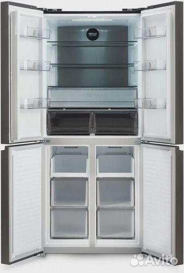 Холодильник Side by Side Hyundai CM45043F черная сталь