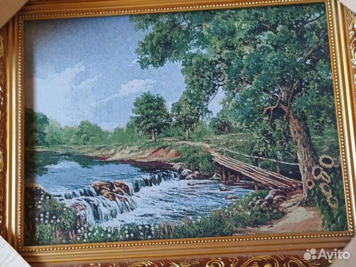 Картина в раме гобелен