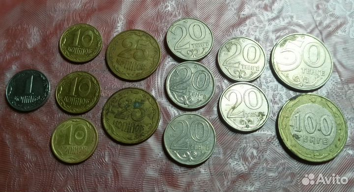 Монеты Украины, Казахстана