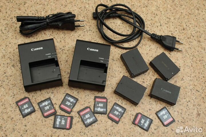 Аккумуляторы Canon LP-E10 и флешки 8Gb