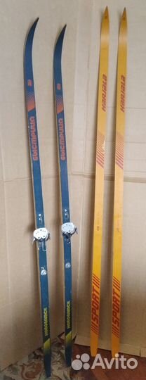 Ботинки лыжные кожаные р 26,5 СССР и лыжи СССР