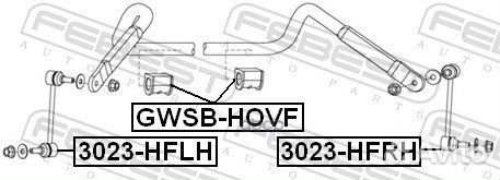 Втулка стабилизатора перед прав/лев gwsbhov