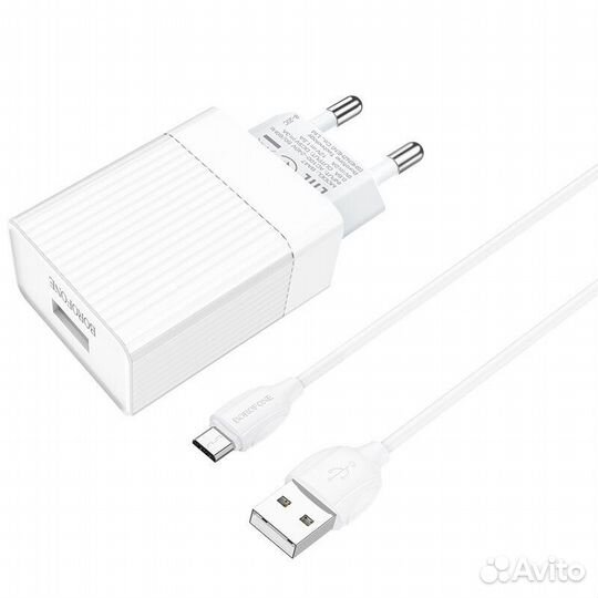 Зарядное устройство borofone BA47A Mighty USB + Ка