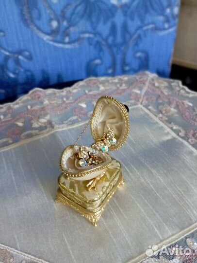 Мини-шкатулка в стиле «Фаберже» 3 х 4 см, Италия