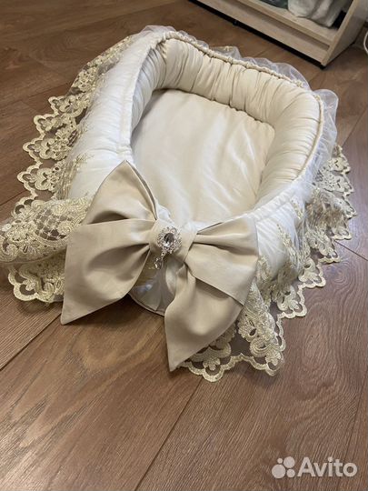Кокон гнездышко с кружевом