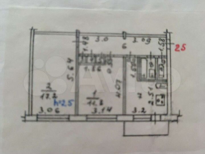 2-к. квартира, 51,9 м², 4/5 эт.