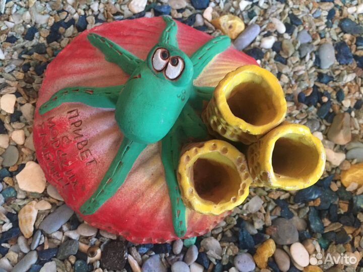 Аквариум: осьминог, ваза, трубка, грунт