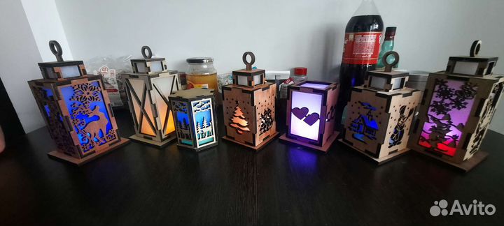 Фонарики из фанеры с подсветкой